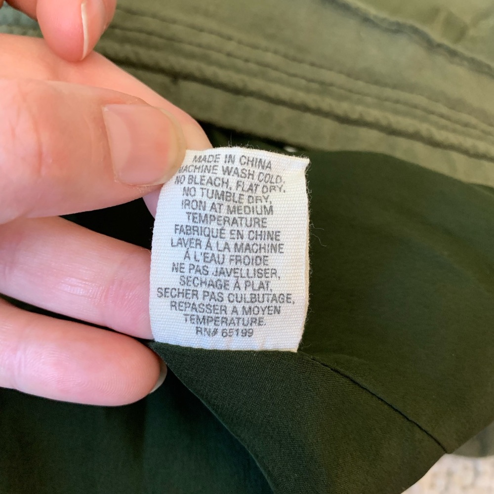 Elizabeth and James Olive Green Military Jacket 3/4 sleeves - Picture 12 of 13
